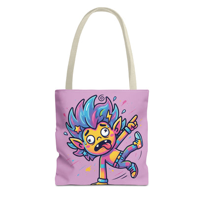 Lightning Pink Tote Bag — Cute Rainbow Cartoon Character AOP Tote
