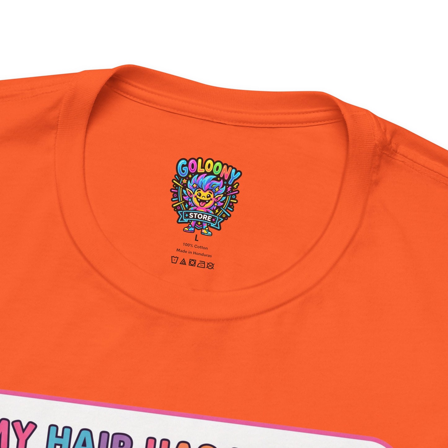 Cosmic Colorful Graphic Tee — "My Hair Has Its Own Gravitational Pull" T-Shirt