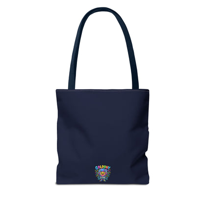 Neon Electric Tote Bag - Colorful Cartoon AOP Shoulder Bag