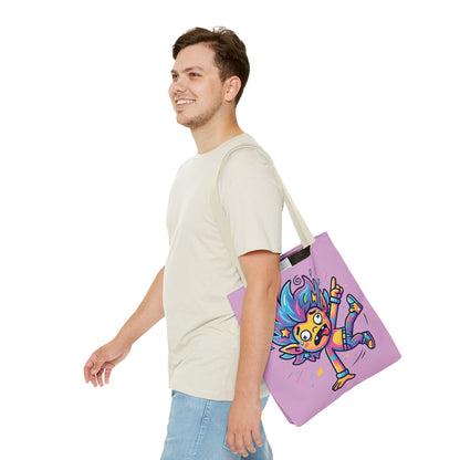 Lightning Pink Tote Bag — Cute Rainbow Cartoon Character AOP Tote