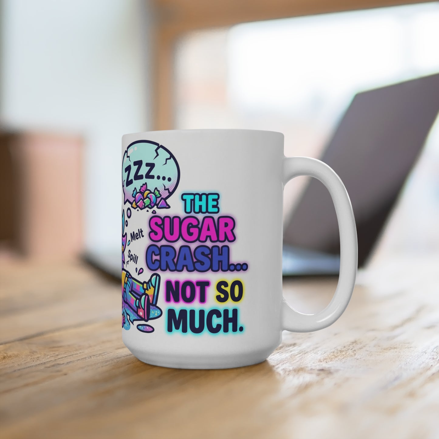 Ceramic Mug — "The Sugar Crash..." Cute Kawaii Candy Crash Coffee Mug