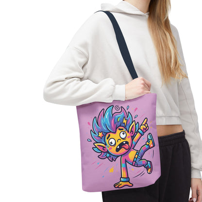 Lightning Pink Tote Bag — Cute Rainbow Cartoon Character AOP Tote