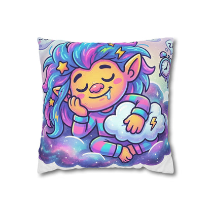Cute Dreamer Throw Pillow — Colorful Sleeping Design
