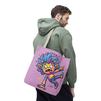 Lightning Pink Tote Bag — Cute Rainbow Cartoon Character AOP Tote