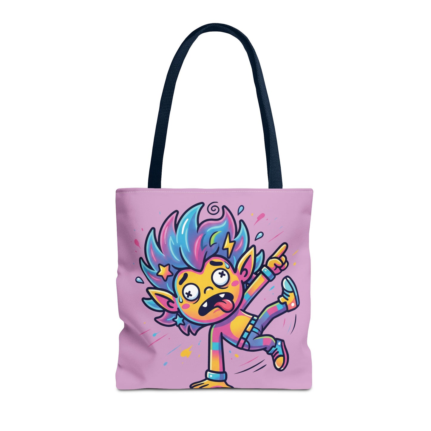 Lightning Pink Tote Bag — Cute Rainbow Cartoon Character AOP Tote