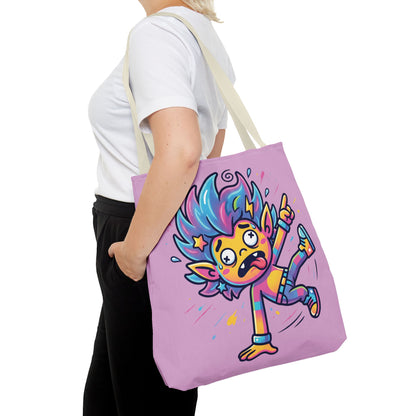 Lightning Pink Tote Bag — Cute Rainbow Cartoon Character AOP Tote