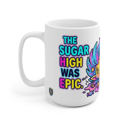 Ceramic Mug — "The Sugar Crash..." Cute Kawaii Candy Crash Coffee Mug