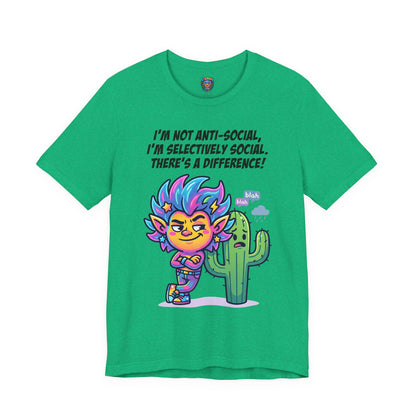 Selective Social T‑Shirt — Cute "I’m Not Anti‑Social, I’m Selectively Social" Tee