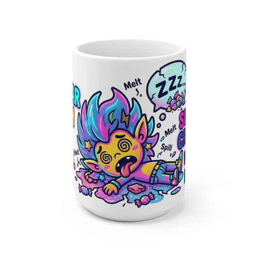 Ceramic Mug — "The Sugar Crash..." Cute Kawaii Candy Crash Coffee Mug