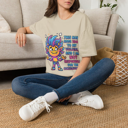 T-Shirt — "This Hair Adds 20dB to My Volume" Colorful Graphic Tee