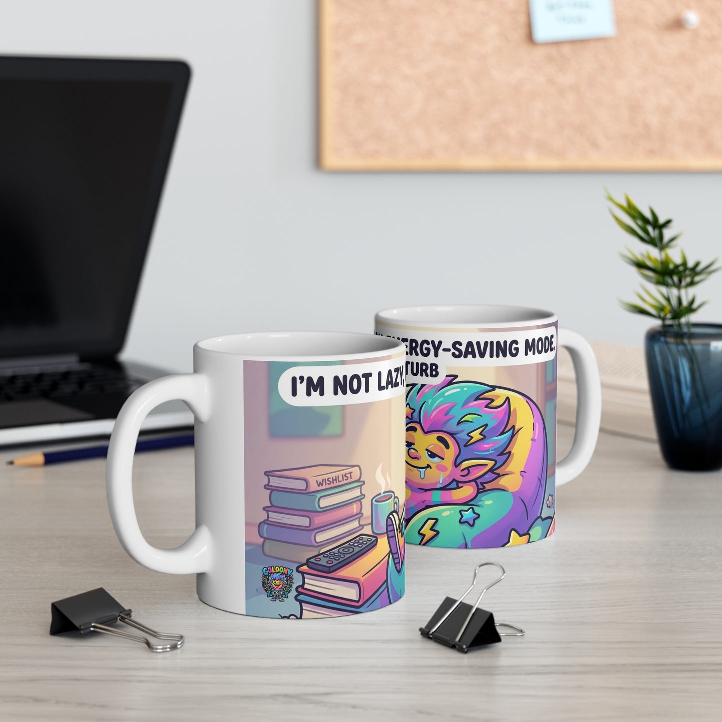 Coffee Mug - "I'm Not Lazy, I'm On Energy-Saving Mode" Cute Relaxing Mug