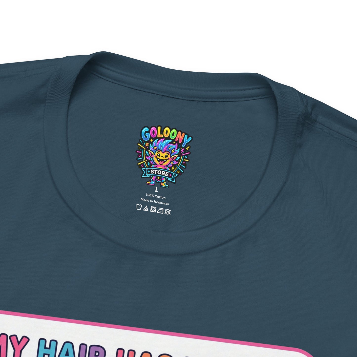 Cosmic Colorful Graphic Tee — "My Hair Has Its Own Gravitational Pull" T-Shirt