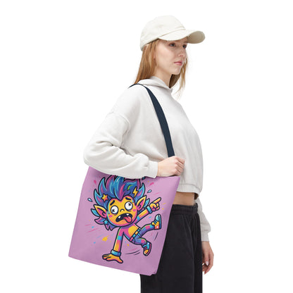 Lightning Pink Tote Bag — Cute Rainbow Cartoon Character AOP Tote