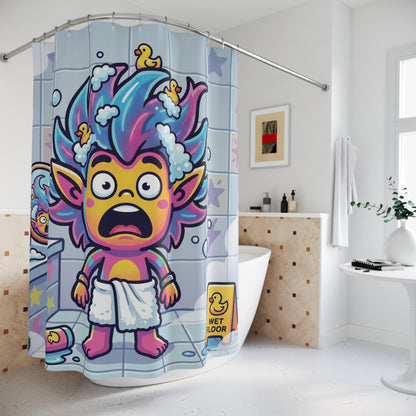 Colorful Shower Curtain – Funny Bath Time Design
