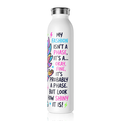 Slim Water Bottle — Colorful Punk Illustration Stainless Steel Bottle