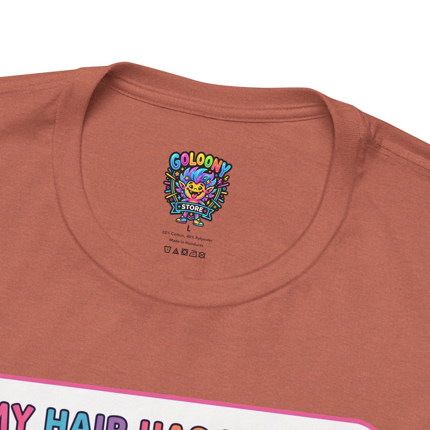 Cosmic Colorful Graphic Tee — "My Hair Has Its Own Gravitational Pull" T-Shirt
