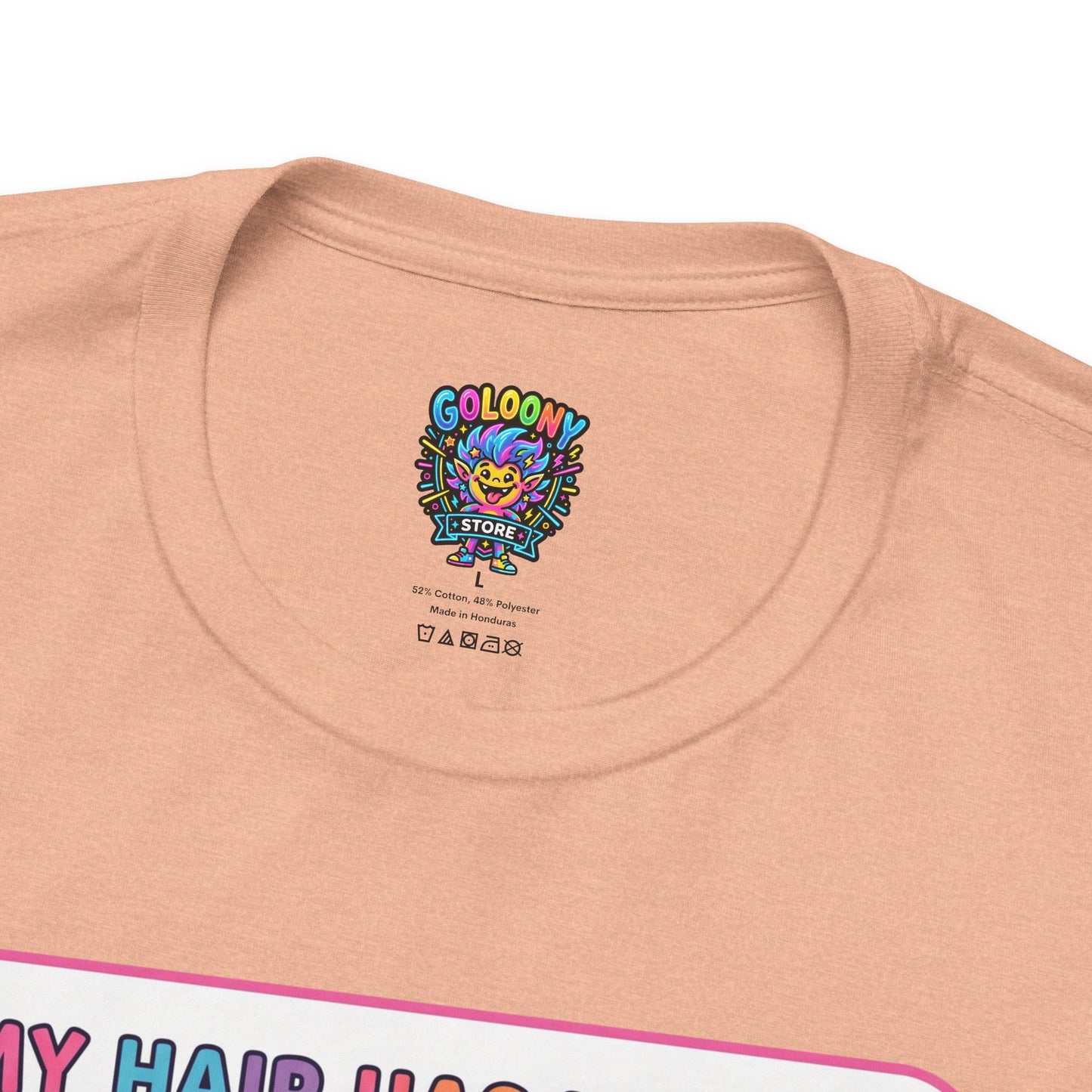 Cosmic Colorful Graphic Tee — "My Hair Has Its Own Gravitational Pull" T-Shirt