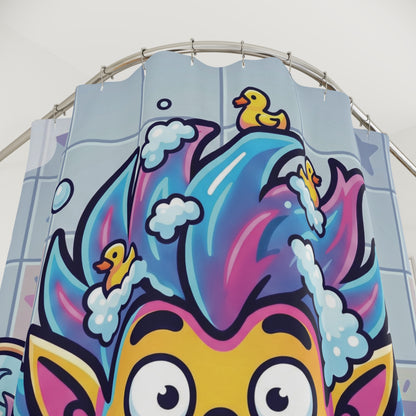 Colorful Shower Curtain – Funny Bath Time Design