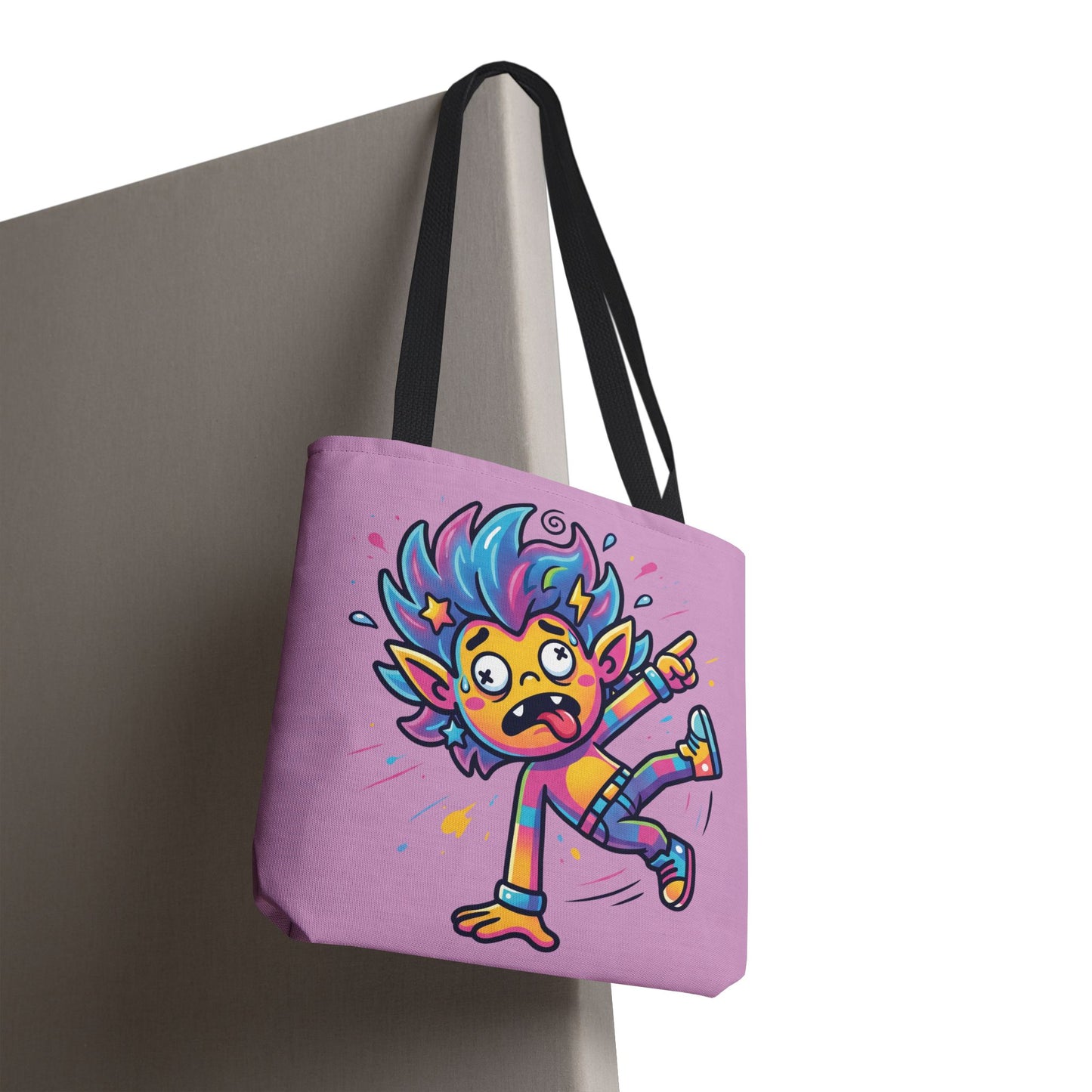 Lightning Pink Tote Bag — Cute Rainbow Cartoon Character AOP Tote