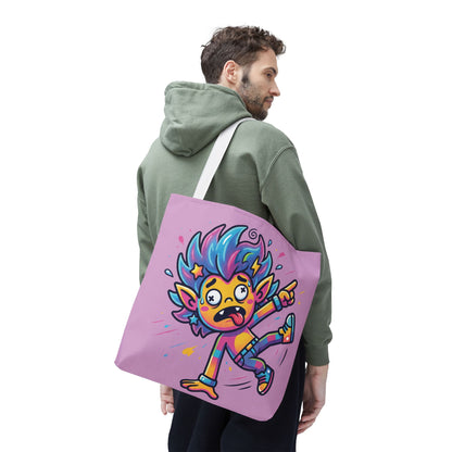 Lightning Pink Tote Bag — Cute Rainbow Cartoon Character AOP Tote
