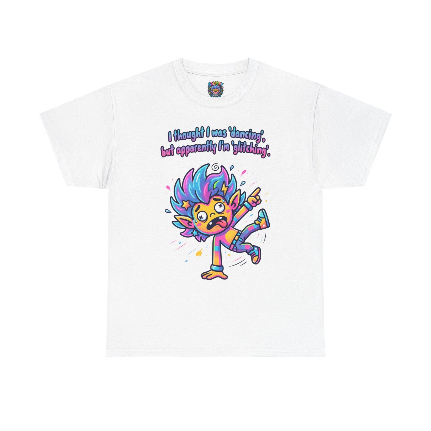 Glitching T-Shirt — Funny Colorful Cartoon Tee