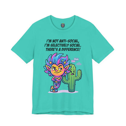 Selective Social T‑Shirt — Cute "I’m Not Anti‑Social, I’m Selectively Social" Tee