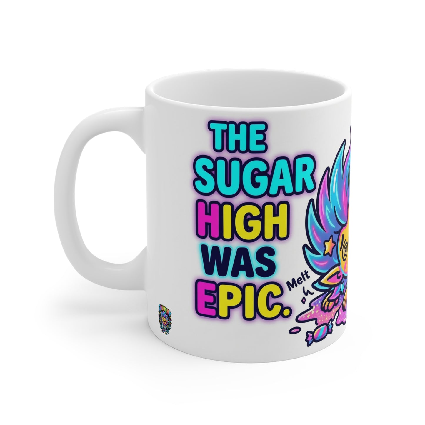 Ceramic Mug — "The Sugar Crash..." Cute Kawaii Candy Crash Coffee Mug