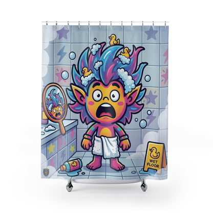 Colorful Shower Curtain – Funny Bath Time Design