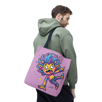 Lightning Pink Tote Bag — Cute Rainbow Cartoon Character AOP Tote