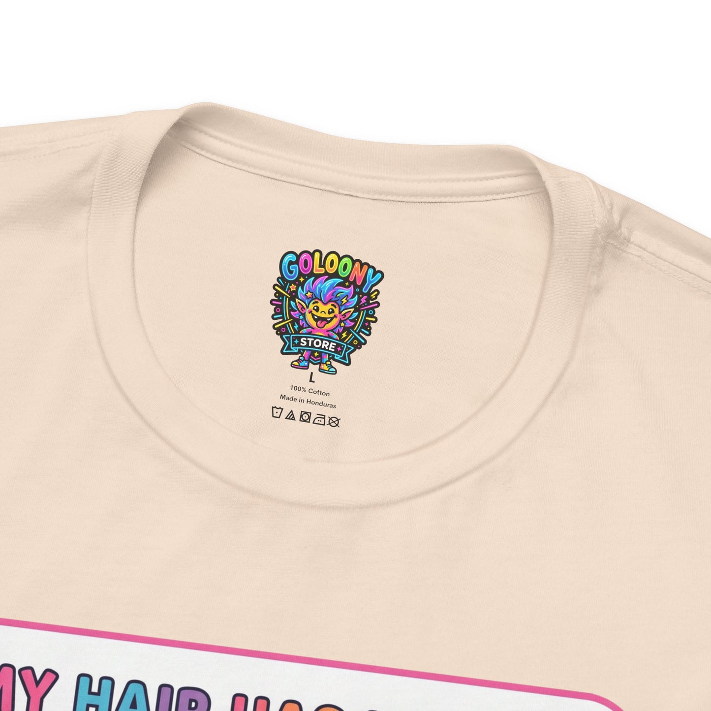 Cosmic Colorful Graphic Tee — "My Hair Has Its Own Gravitational Pull" T-Shirt
