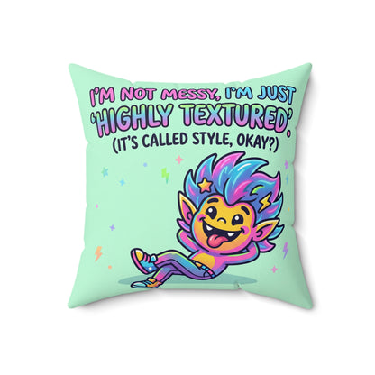 Highly Textured Decorative Pillow — Funny Accent Cushion