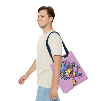 Lightning Pink Tote Bag — Cute Rainbow Cartoon Character AOP Tote