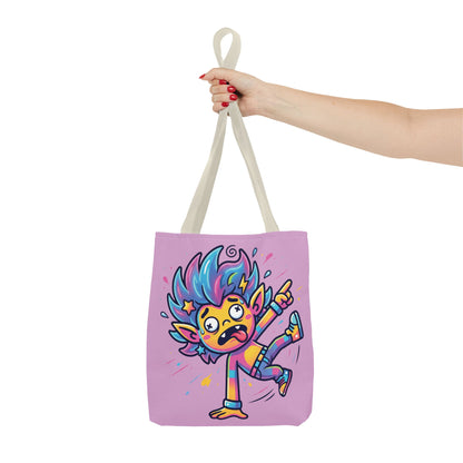Lightning Pink Tote Bag — Cute Rainbow Cartoon Character AOP Tote