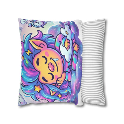 Cute Dreamer Throw Pillow — Colorful Sleeping Design