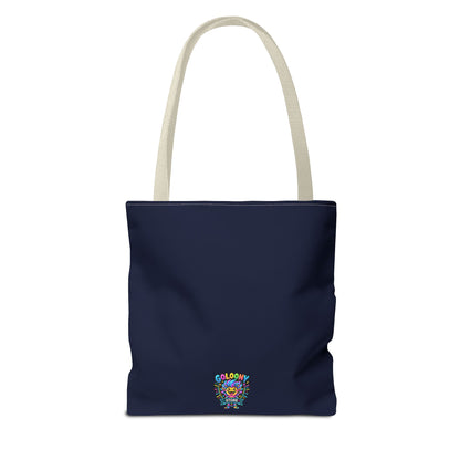 Neon Electric Tote Bag - Colorful Cartoon AOP Shoulder Bag