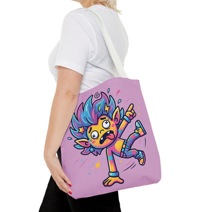 Lightning Pink Tote Bag — Cute Rainbow Cartoon Character AOP Tote