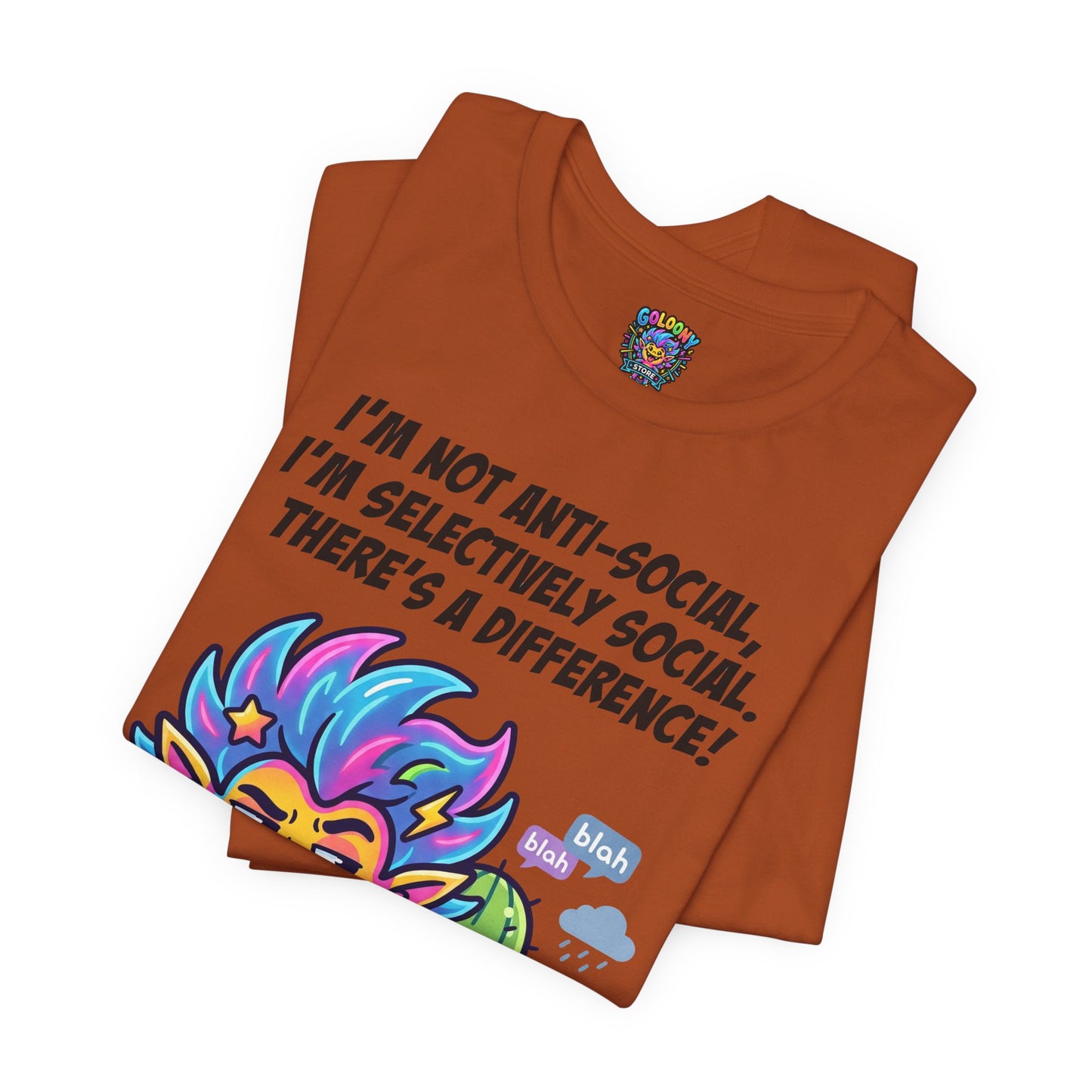 Selective Social T‑Shirt — Cute "I’m Not Anti‑Social, I’m Selectively Social" Tee