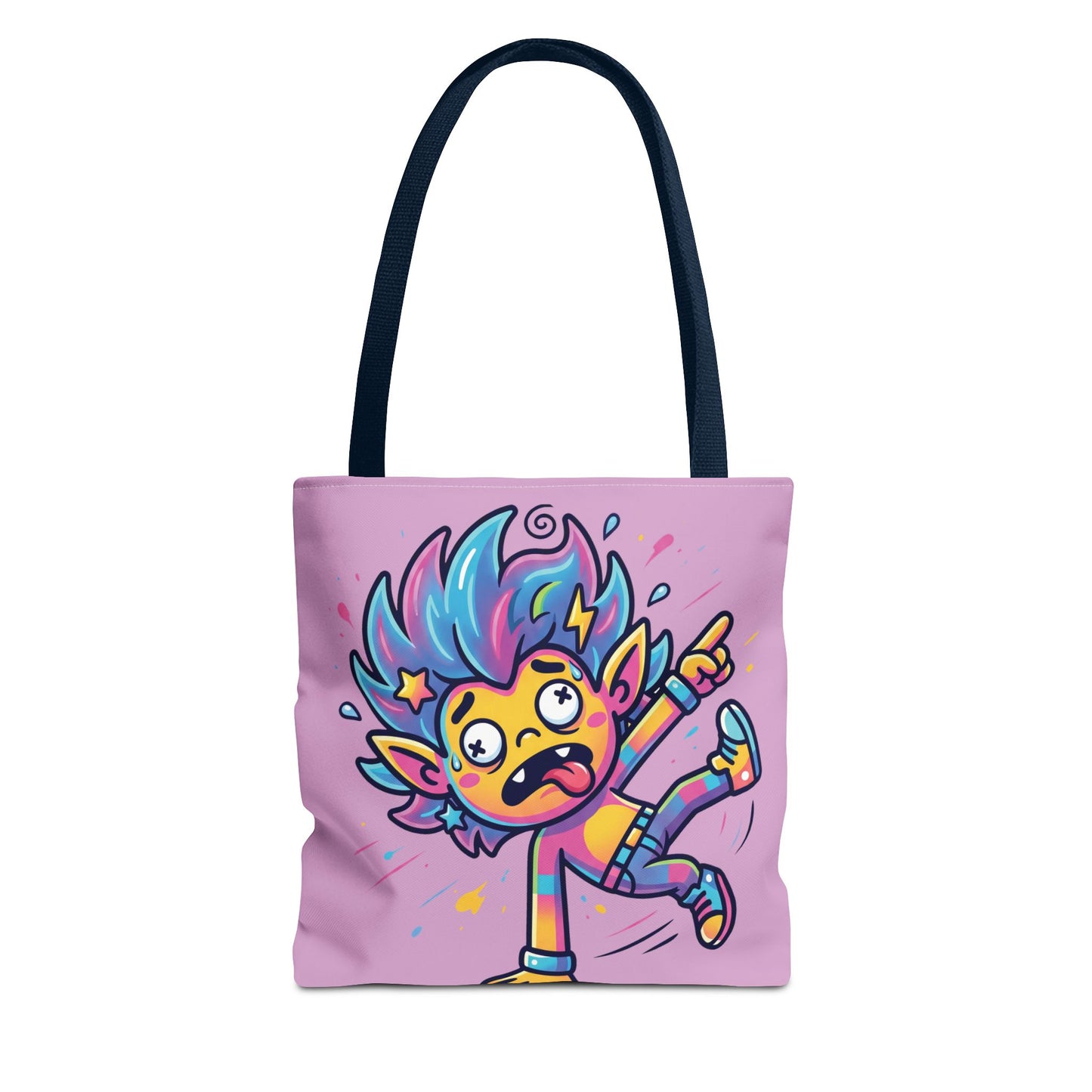 Lightning Pink Tote Bag — Cute Rainbow Cartoon Character AOP Tote