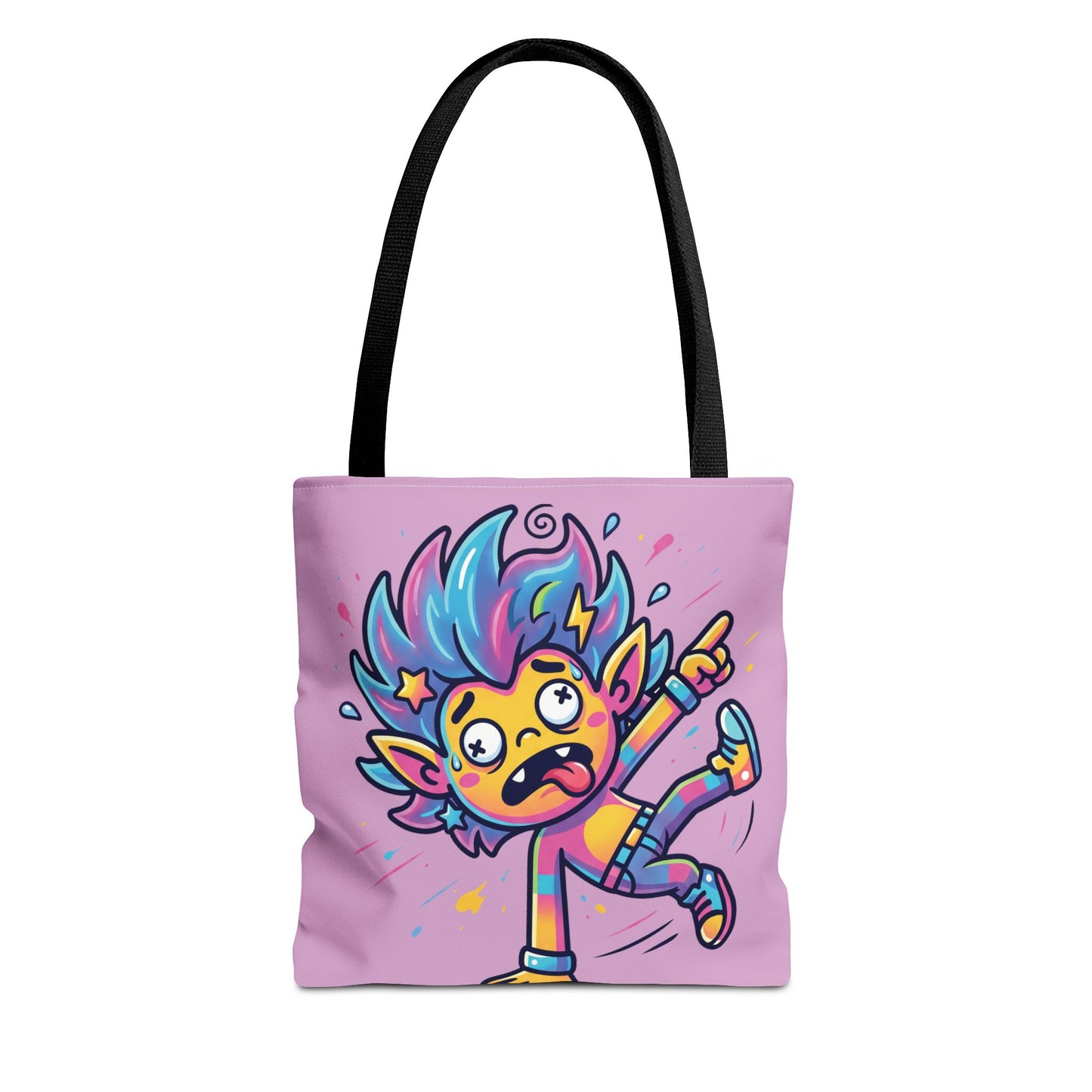 Lightning Pink Tote Bag — Cute Rainbow Cartoon Character AOP Tote