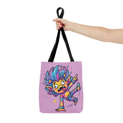 Lightning Pink Tote Bag — Cute Rainbow Cartoon Character AOP Tote