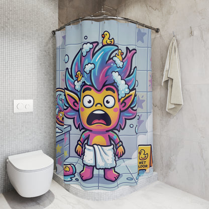 Colorful Shower Curtain – Funny Bath Time Design