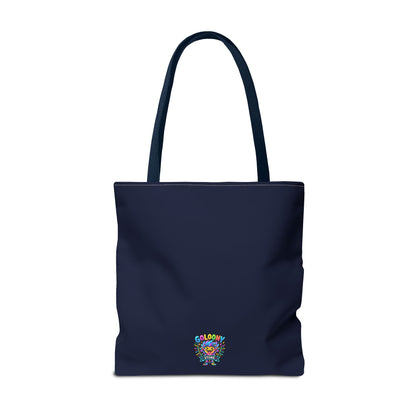 Neon Electric Tote Bag - Colorful Cartoon AOP Shoulder Bag