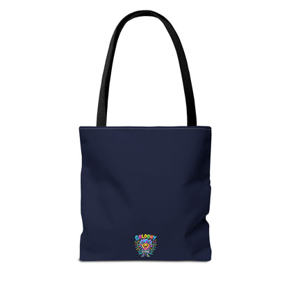 Neon Electric Tote Bag - Colorful Cartoon AOP Shoulder Bag