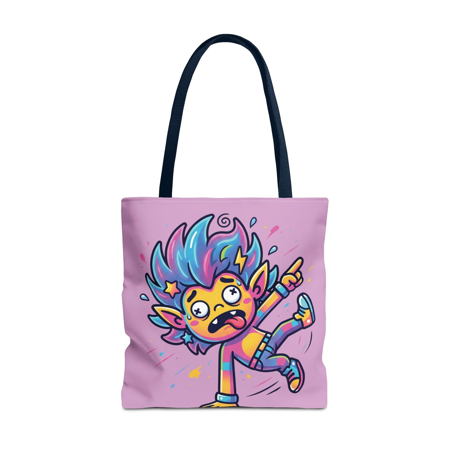 Lightning Pink Tote Bag — Cute Rainbow Cartoon Character AOP Tote