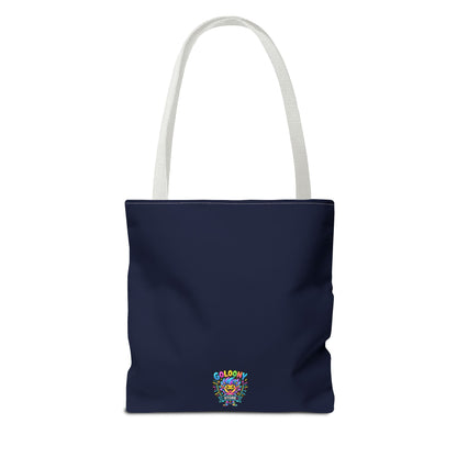 Neon Electric Tote Bag - Colorful Cartoon AOP Shoulder Bag