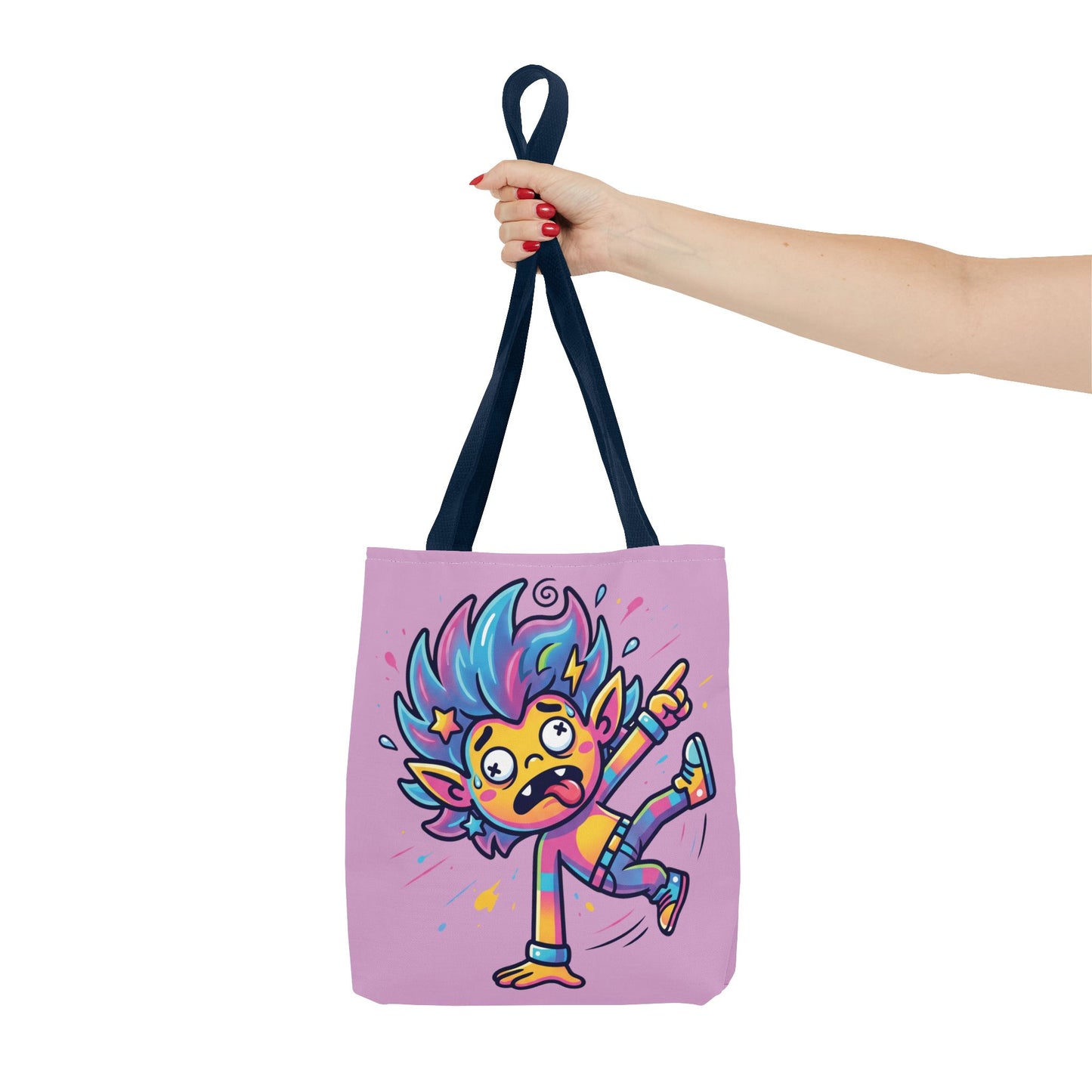 Lightning Pink Tote Bag — Cute Rainbow Cartoon Character AOP Tote