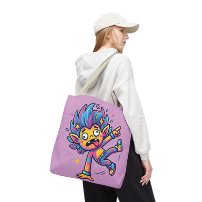 Lightning Pink Tote Bag — Cute Rainbow Cartoon Character AOP Tote