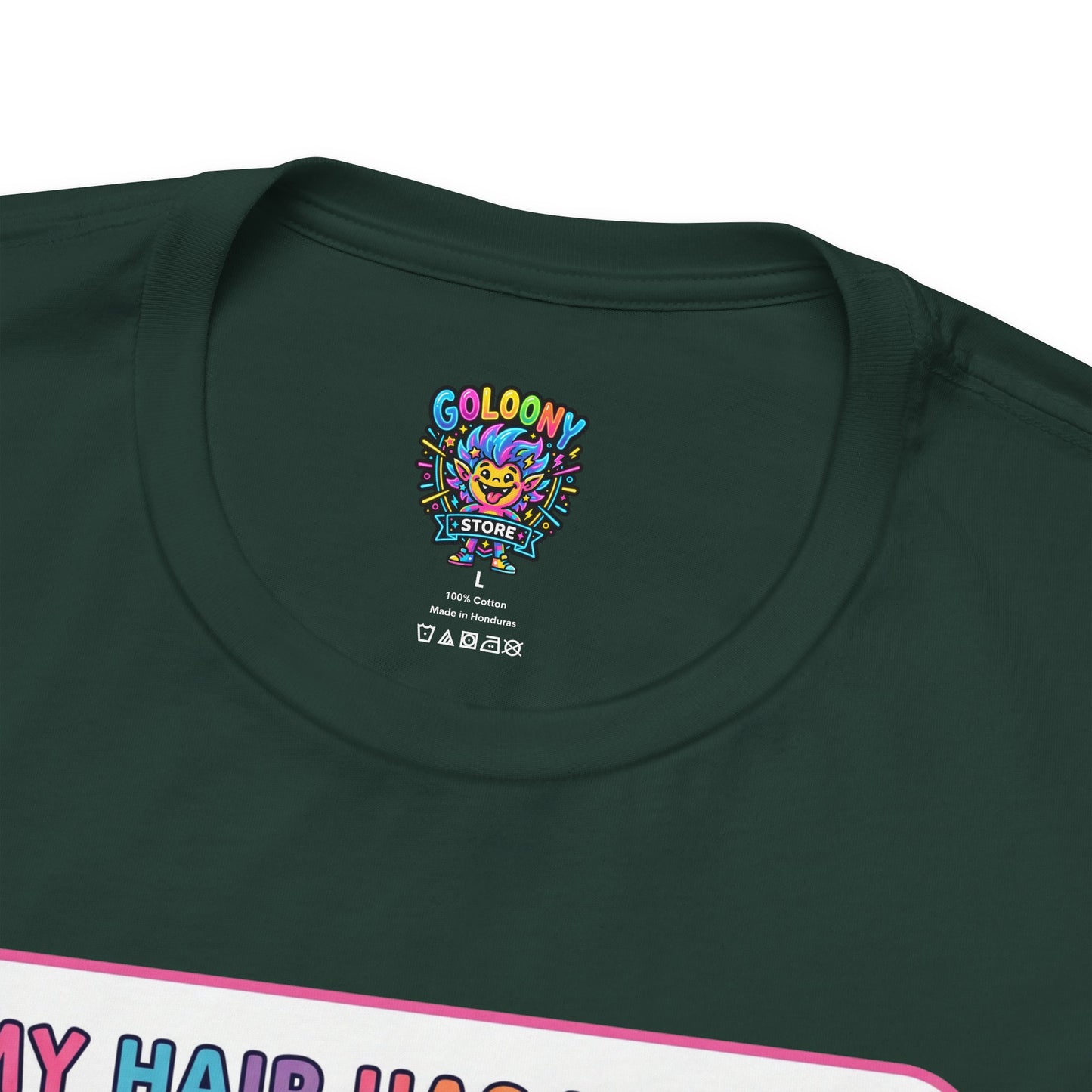 Cosmic Colorful Graphic Tee — "My Hair Has Its Own Gravitational Pull" T-Shirt
