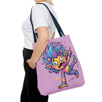 Lightning Pink Tote Bag — Cute Rainbow Cartoon Character AOP Tote