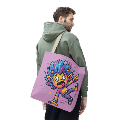 Lightning Pink Tote Bag — Cute Rainbow Cartoon Character AOP Tote
